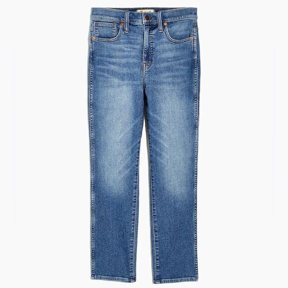 Madewell NWT Plus Stovepipe Jeans Size 28W High Rise in Euclid Wash - Picture 5 of 8